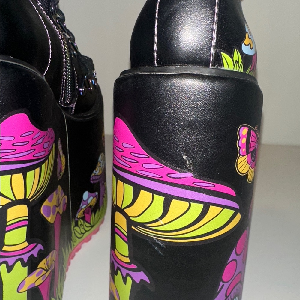 Current Mood PSYCHEDELIC FAIRYTALE DOUBLE STACK TRAITOR BOOTS - Picture 7 of 11